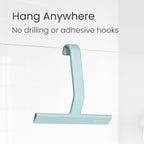 dancemoon JustHang Shower Squeegee with Built-in Hook, 10-Inch Slate Blue - Image 4