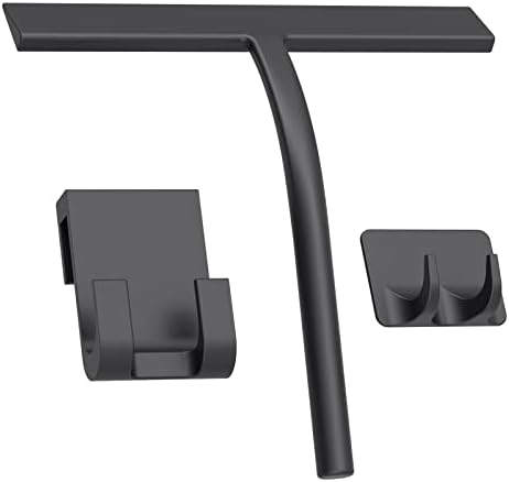 Silicone Shower Squeegee, Black, 9 inch by Unknown