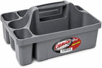 Libman Maid Caddy Cleaning Organizer, Heavy-Duty Janitorial Carry Caddy with Bottle Holders, Toilet Brush Holder & Tool Compartments, Commercial Cleaning Supply Tote by Tribello