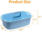 Goderewild 2 Pack Multi-Purpose Plastic Cleaning Caddy with Handle, Shower Caddy Organizer/Storage Basket/Totes Portable for Bathroom Supplies, Cleaning Products, Under Sink Tool, Housekeepers (Blue2) - Image 2