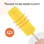 Microfiber Feather Duster, High Ceiling Fans with 30-100 Inch Pole, Yellow - Image 6