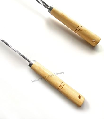 SUNRISE Fryer Brush with Long Handle (Brass, L and Single Brush) - Image 4
