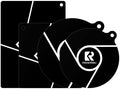 4PCS Induction Cooktop Mat Set, Silicone Fiberglass Magnetic Stove Scratch Protector, Non-Slip Pads Prevent Pot Sliding for Safe Cooking (Black, Dia.9.45" +Dia.11.02" +10.24" sq.+10.24"×13.78") by KitchenRaku