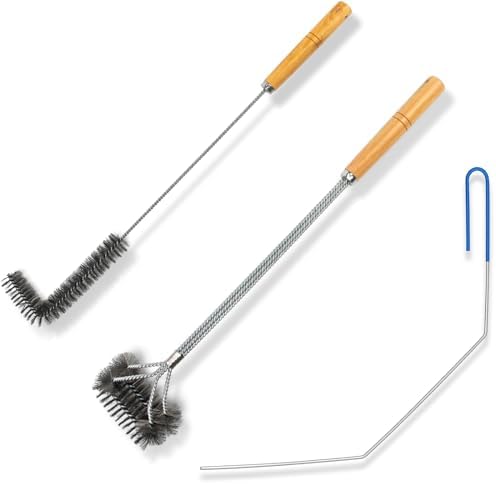 3 Pieces Fryer Cleaning Tools, Stainless Steel Deep Fryer Cleaning Brush by GOSR