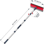 DSV Standard Professional Window Squeegee | 2-in-1 Window Cleaner Sponge and 10" Soft Rubber Strip with Extension Pole 50 Inch & 127 cm | Adjustable to Clean from Multiple Angles (Pack of 2) - Image 2