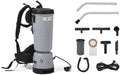 Dapper Commercial Backpack Vacuum Cleaner, 13 lb Lightweight HEPA Filter, 10.5 Qt Capacity, 50 Ft Cord, 1200W for Hard Floors, Carpet, Stairs & Offices by DapperSupply