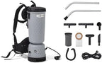 Dapper Commercial Backpack Vacuum Cleaner, 13 lb Lightweight HEPA Filter, 10.5 Qt Capacity, 50 Ft Cord, 1200W for Hard Floors, Carpet, Stairs & Offices by DapperSupply