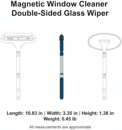 for Home Windows and Car Windshields: Double-Sided Magnetic Glass Cleaner Wiper Tool (1 Piece) - Image 7