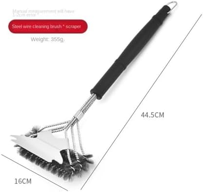 Stainless Steel Cleaning Brush, Kitchen Cleaning Tools, Pot Bottom Cleaning, Steel Wire Brush with Shovel, Steel Wire Brush for Oven Barbecue mesh - Image 3