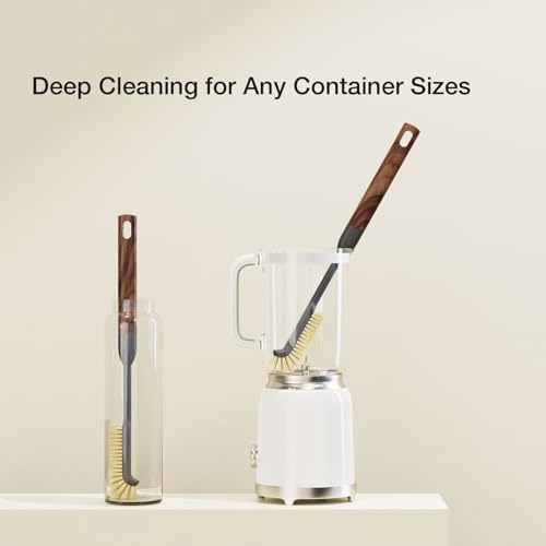 Cleaning Brush, Diveotree Hard Bristle Brush for Deep Cleaning Grout, Sink, Cup, Teapot, Bottle, Blender, Multi-Purpose Brush wih Long Handle for Kitchen (Black-2Pack) - Image 5