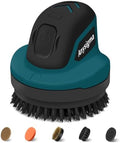 Electric Grill Brush for Outdoor Grill- 4 Replaceable Heads, 3000mAh IPX7 Waterproof BBQ Cleaning Scrubber for Kitchen & Car & Bathroom - Ideal Mother’s for Grill Lovers, Dad, Mom by Unknown