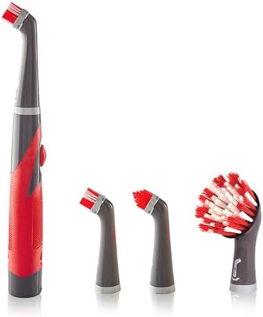 Rubbermaid Reveal Power Scrubber 5-Piece Kit, Cordless Electric Battery Powered Spin Scrub Brush, Water Resistant, for Home/Kitchen/Bathroom/Grout/Tile/Shower/Tub by Rubbermaid
