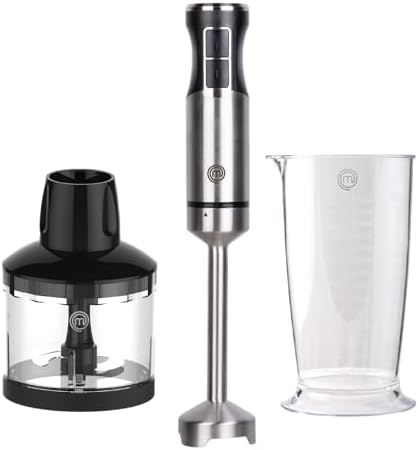 MasterChef Immersion Blender Handheld, Hand Blender 3 in 1 Set, 400W Motor by MasterChef