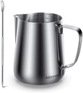 Milk Frothing Pitcher, Thicker Version 350ml 12oz Steaming Pitchers Stainless Steel Milk Coffee Cappuccino Latte Art Barista Steam Pitchers Milk Jug Cup with Decorating Pen by Adorever