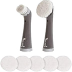 Rubbermaid Reveal Power Scrubber Attachable Soft Bristle & Velcro Head with 6 Microfiber Pads for Cordless Electric Battery Powered Scrub Brush Ideal for Shoes/Sneakers/Car Trim/Tires/Furniture by Rubbermaid