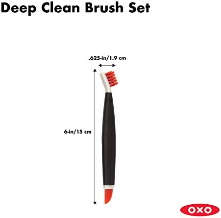 OXO Good Grips Deep Clean Brush Set, Orange, Blue - Image 6