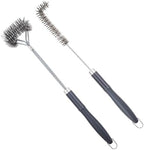 SUNRISE Fryer Brush with Long Handle (Stainless Steel with Plastic Handle, L and Double Brush) by Unknown
