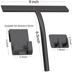 Silicone Shower Squeegee, Black, 9 inch - Image 2