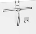 Shower Squeegee Set, 14-Inch Stainless Steel Squeegee, All-Purpose Squeegee for Bathroom, Shower Doors, Mirrors, Tiles, and Car Windows - 100% Streak Free, Includes Shower Door Hook and Adhesive Hook by SSTOOHL