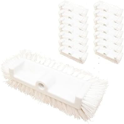 SPARTA Multi-Level Tile Scrub Brush 12" Wide Brush Head, Heavy-Duty Tile Cleaning Brush with End Bristles for Commercial Tiles, Tubs and Floor, Plastic, 12 Inches, White, (Pack of 12) by SPARTA