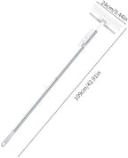 Grout Scrub Brush with 42" Long Handle Double-Sided Floor Scrub Brush V-Shape Grout Cleaner with Squeegee 180° Rotating for Tile Floors, Baseboards, Wall - Image 2