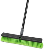 18” Indoor Shop and Garage Push Boom with Soft Bristles, Heavy Duty Brush Broom with 59” Long Handle for Commercial & Residental Floor Cleaning Sweeping by KalTell