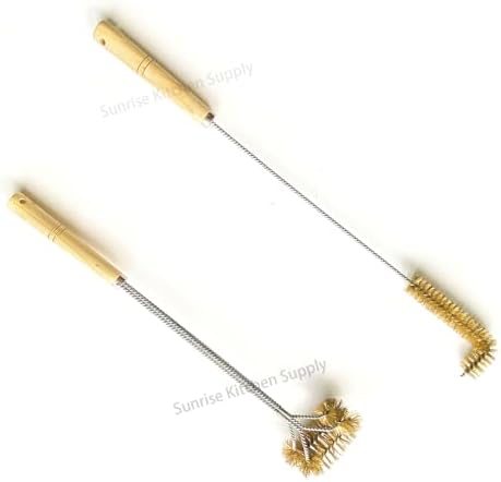 SUNRISE Fryer Brush with Long Handle (Brass, L and Double Brush) - Image 3