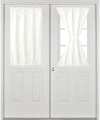 Hiasan French Door Curtains Privacy, Ivory, 24W x 40L, 1 Panel - Image 2