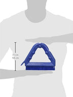 SPARTA Blue Plastic Grout Brush, Triangle-Shaped Scrub Brush with Scraper for Cleaning Tiles and Grout, 9 x 7 x 7 Inches - Image 3