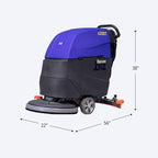 USA-CLEAN X20BT Traction Driven Auto Scrubber Machine Walk Behind - 20 inches (500mm) Cleaning Path - Two 12V AGM batteries - Rugged Brush - User-Friendly - Commercial Floor Cleaning Machines - Image 5