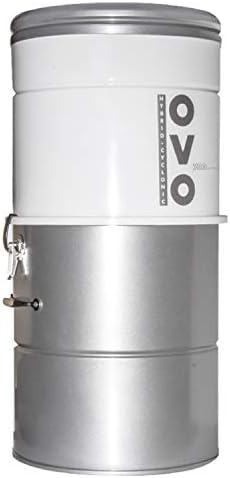 OVO Large and Powerful Central Vacuum System, 700 Airwatts Hybrid Filtration (with or Without Disposable Bags), Covers up to 7500 sq.ft, 6.6 Gal / 25L Bottom Load Rolled Steel Canister by OVOcentralvacuum