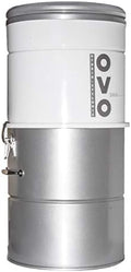OVO Large and Powerful Central Vacuum System, 700 Airwatts Hybrid Filtration (with or Without Disposable Bags), Covers up to 7500 sq.ft, 6.6 Gal / 25L Bottom Load Rolled Steel Canister by OVOcentralvacuum