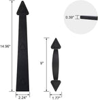 Magnetic Garage Door Accents Hardware with 4 Faux Hinges and 2 Handles - Image 2