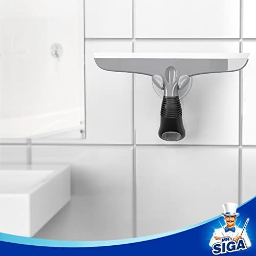 MR.SIGA Silicone Squeegee for Shower Doors, 25 cm/10 inch, Gray & Black - Image 5