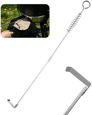 Grill Oven Ash Cleaning Tool, Suitable for Big Green Egg, Kamado Joe, and Other Charcoal Grills, Corner Cleaning Accessory (26" Ash Poker) by Unknown