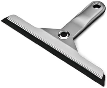 simplehuman Foldaway Shower Squeegee, Glass Squeegee for Bathroom Mirrors & Shower Doors, Weighted Handle for Streak-Free Clean, Suction Cup Hanger, Die-Cast Zinc & Anodized Aluminum by Unknown