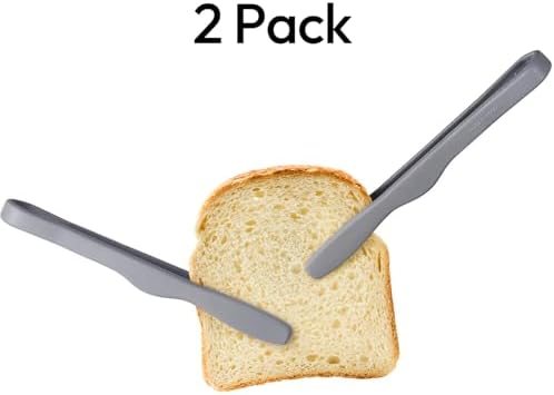 carrotez 2 Pack Mini Silicone Toaster Tongs, Anti-Slip,Non-Scratch mini tongs 7inch silicone tongs - Modern Grey - Image 2