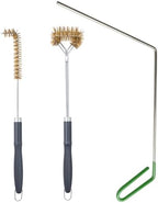 SUNRISE Fryer Brush with Long Handle (Brass with Plastic Handle, L, Double Brush, and Rubber Handle Cleaning Rod) by Unknown