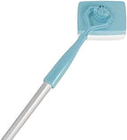 Fdit Telescopic Handle Cleaning Brush with Ergonomic Grip and Microfiber Pad for Home Restaurant Hotel Cleaning, 53 Inch Extendable (Sky-Blue) - Image 2