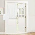 RYB HOME French Door Curtains for Door Window, No Drill, Faux Linen by RYBHOME