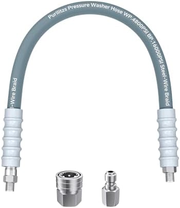 3FT Pressure Washer Whip Hose 3/8'' ID by PURILITZS