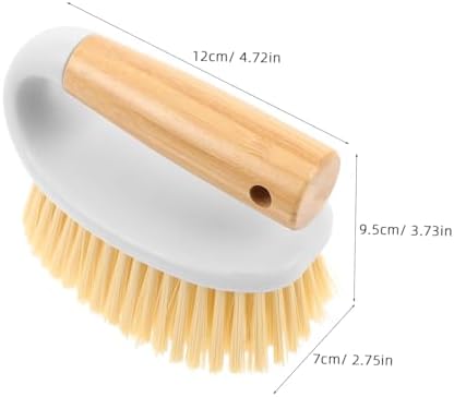 Heavy-Duty Grout Cleaning Brush with Ergonomic Wooden Handle Multi-Function Scrubbing Tool for Bathroom Kitchen Tiles Floors and Narrow Crevices Lightweight Household - Image 2
