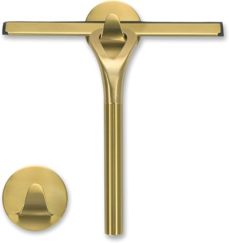 Gold Squeegee for Shower Glass 8.9x8.7in Brushed Stainless Steel by Unknown