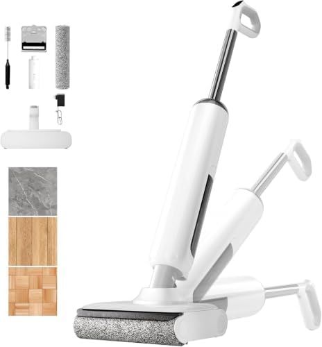 Wet Dry Vacuum Mop - Self-Cleaning Floor Washer with 180°Lie-Flat & 0 Hair Tangle, Self-Propelled Edge Cleaning, 60Min Runtime, Designed for Pet Hair, Kids' Spills & Daily Household Cleaning by Unknown