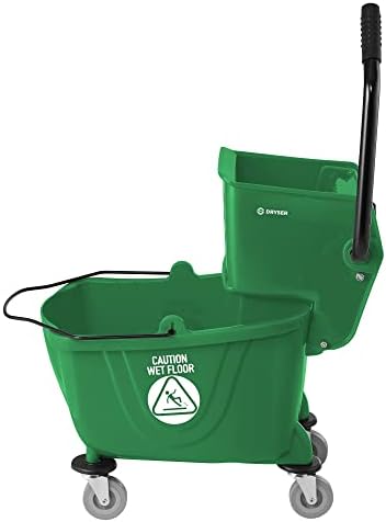 Dryser Commercial Mop Bucket with Side Press Wringer, 26 Quart, Green - Image 2