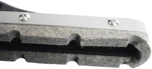 Cen-Tec Systems 60137 14" Commercial Scalloped Felt Hardwood and Polished Floor Vacuum Attachment, Black - Image 3