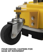 B E Pressure 85.403.011 Whirl-A-Way with Casters, 4000 psi, 180 Degree F Temperature, 8.0 GPM, 20", Yellow - Image 6