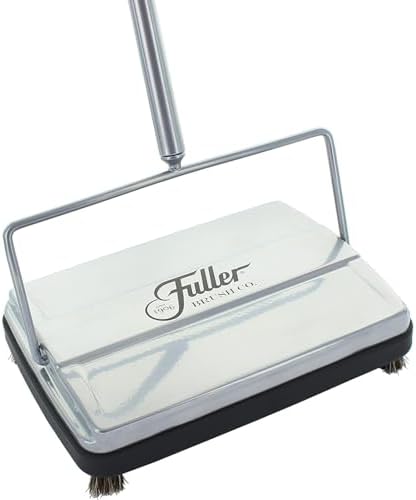 Fuller Brush 17034 Electrostatic Carpet & Floor Sweeper - 9" Cleaning Path - Lightweight - Ideal for Crumby Messes - Works On Carpets & Hard Floor Surfaces - Mettalic Silver by FullerBrush