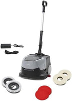 Battery Powered Walk Behind Mini Automatic Floor Scrubber Machine – Compact & Portable, 15” Cleaning Width, 90-Minute Runtime, 170 RPM – Ideal for Small Commercial Spaces, Offices, Retail & More by DapperSupply