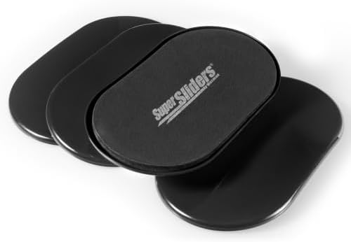 Super Sliders 5-3/4" x 9-1/2" XL Oval Reusable Furniture Sliders for Carpet, Anti-Slip Protective Furniture Moving Pads for Beds, Sofas, Dressers, Set of 4, Black - Image 2